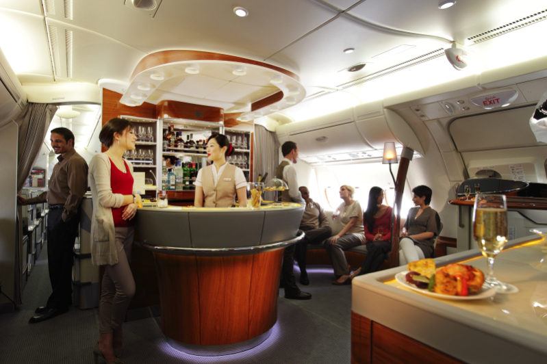 Emirates onboard bar