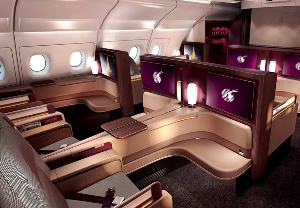 First Class Qatar Airways A380