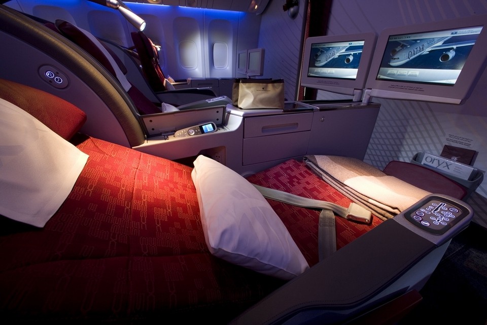 Qatar B777 business class seat