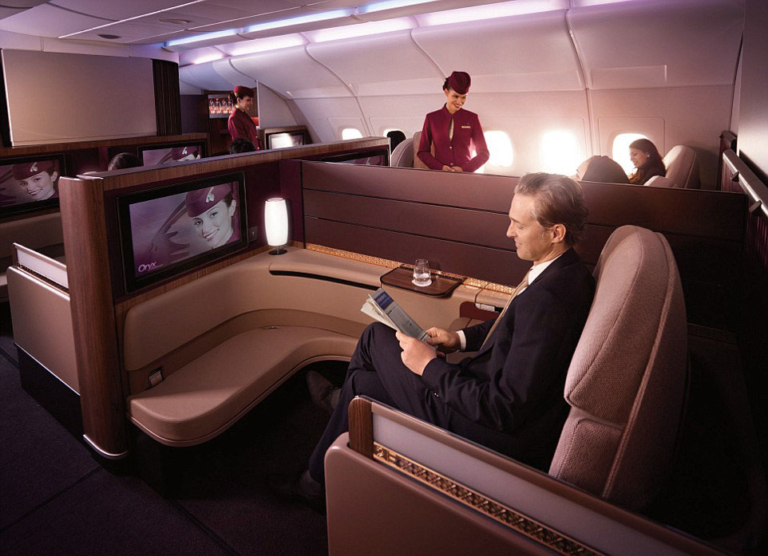 A great opportunity to use Qantas Points for first class elegance with Qatar Airways