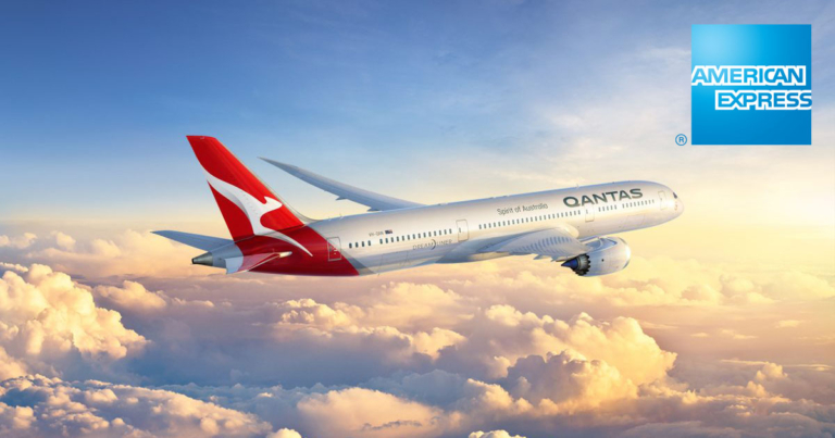 Get $50 back when you spend $300+ on Qantas flights using an eligible Amex card