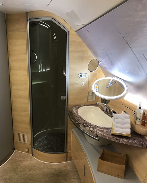 emirates first class a380 bathroom