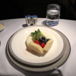 Singapore Airlines first class breakfast fruit