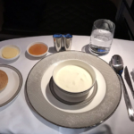 Singapore Airlines first class breakfast yoghurt