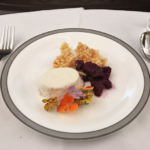 Singapore Airlines first class dinner dessert