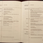 Singapore Airlines first class dinner menu