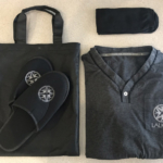 Singapore Airlines first class slippers and pyjamas