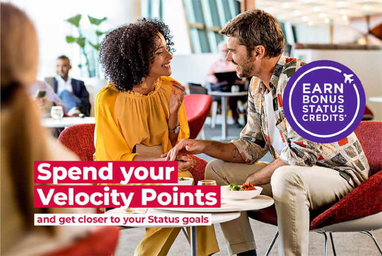 Earn 10 Velocity Status Credits by redeeming points for a hotel, car hire, wine or other rewards