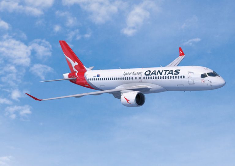 Qantas unveils new A220 aircraft cabins